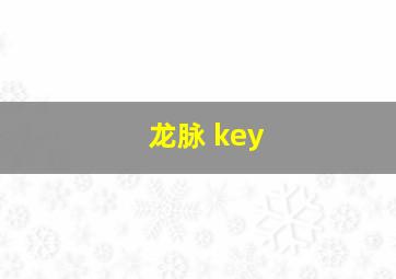 龙脉 key